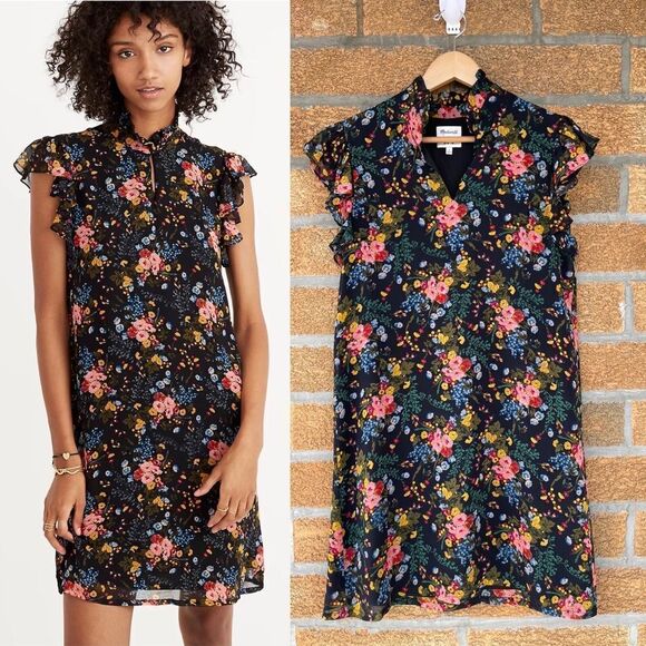 Madewell x No.6 Silk Beacon Dress in Garden Bouquet size 0 - Picture 1 of 14